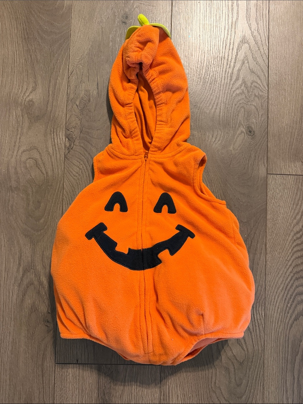Carter's Orange Pumpkin Hooded Fleece Costume
